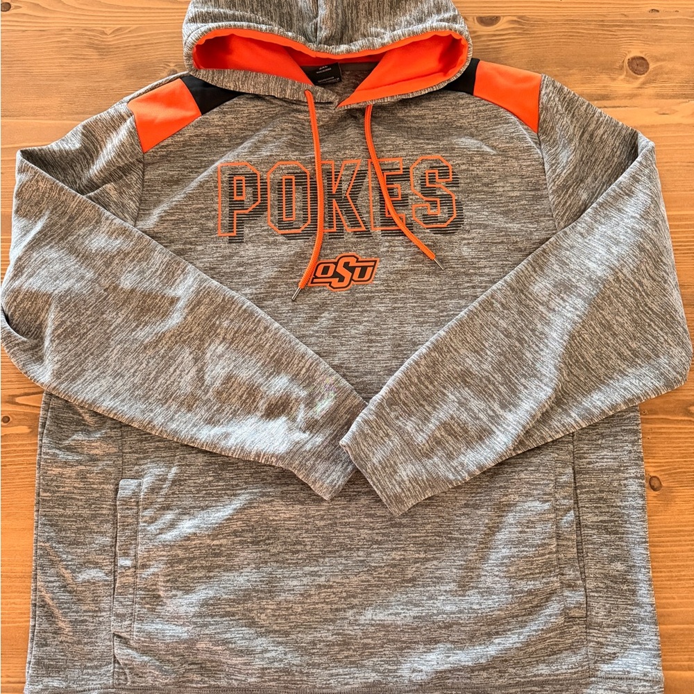 Colosseum Gray and Orange Men's Hoodie